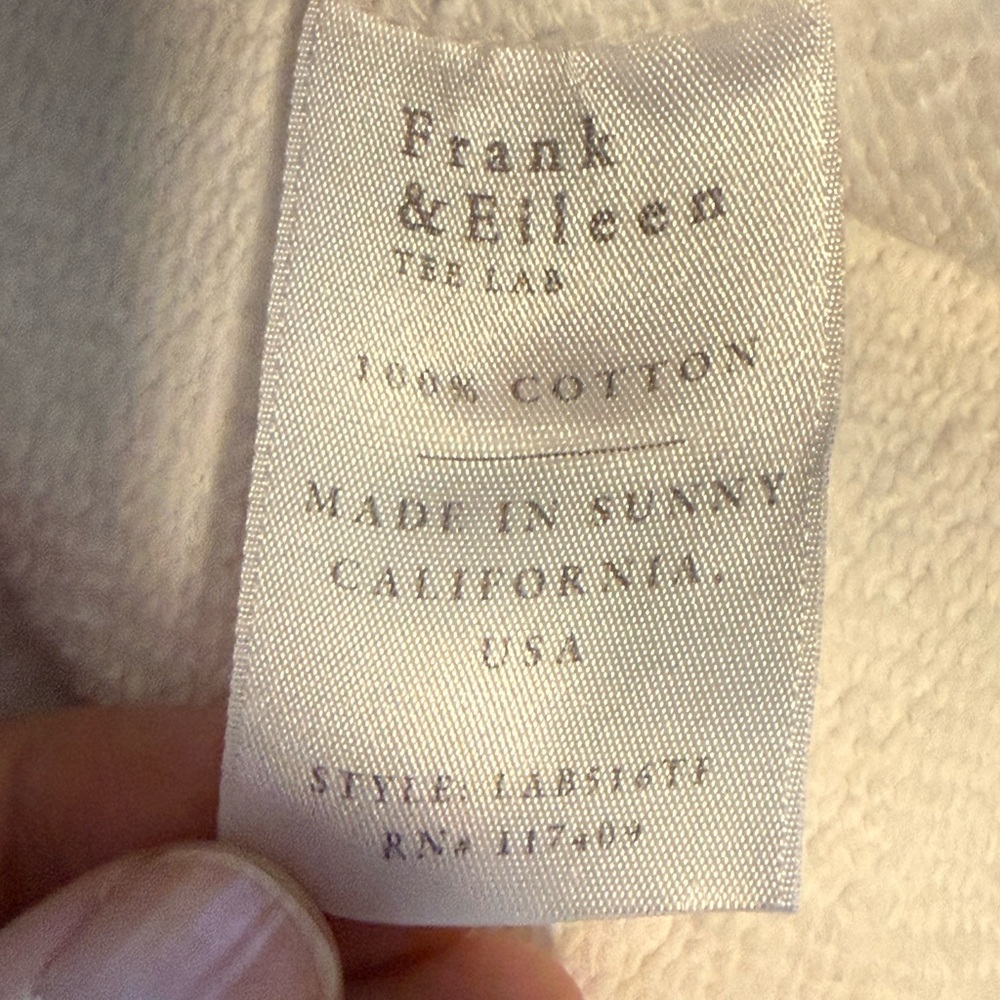 Frank & Eileen Tee Lab White 100% Cotton Crewneck Sweatshirt, size XS - Picture 11 of 11